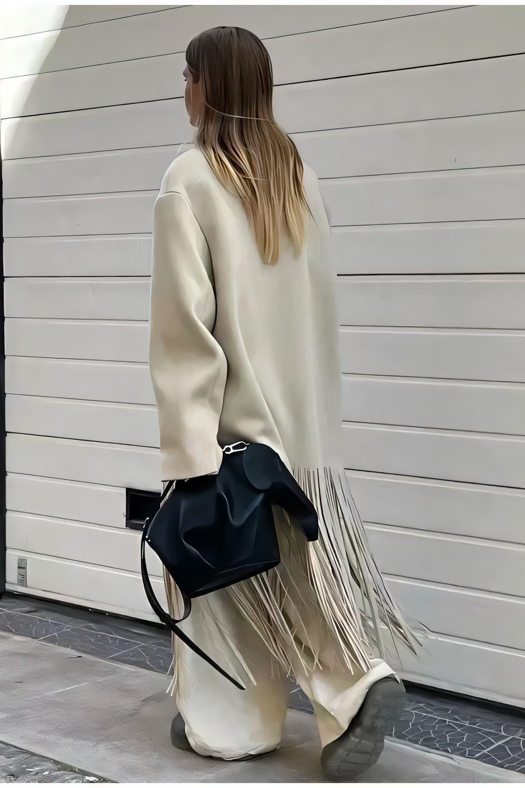 Anne Tassel Lapel Fleece Overcoat-Sunfere