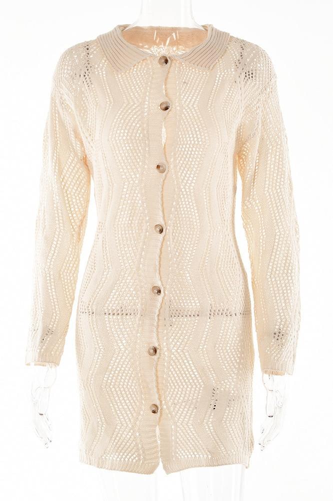Basis crochet button-up cover-up-Sunfere