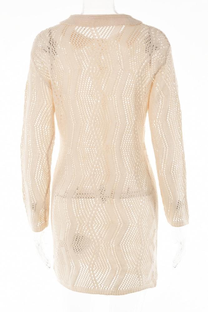 Basis crochet button-up cover-up-Sunfere