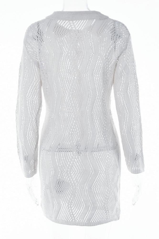 Basis crochet button-up cover-up-Sunfere