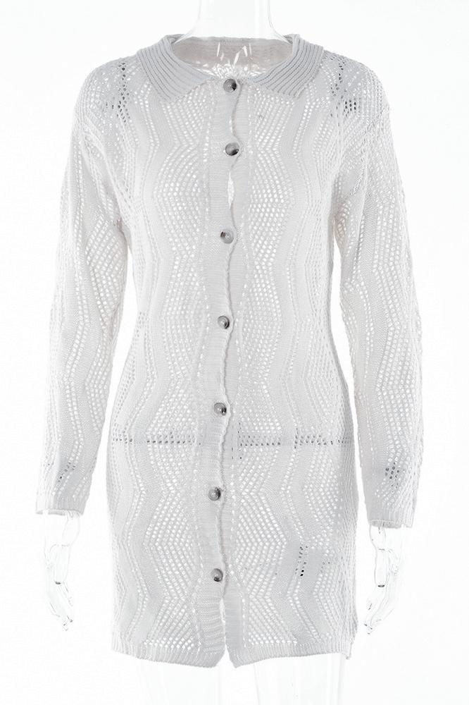 Basis crochet button-up cover-up-Sunfere