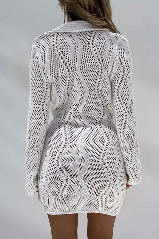 Basis crochet button-up cover-up-Sunfere