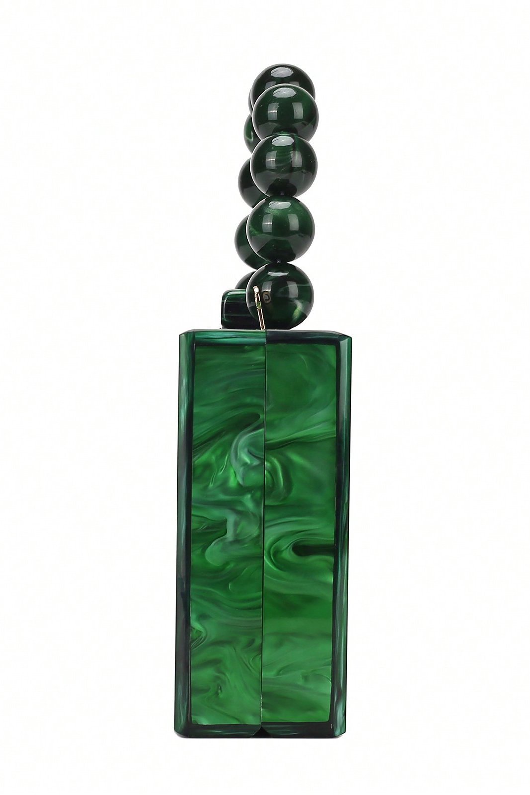 Beaded Chain Marbling Handbag-Sunfere