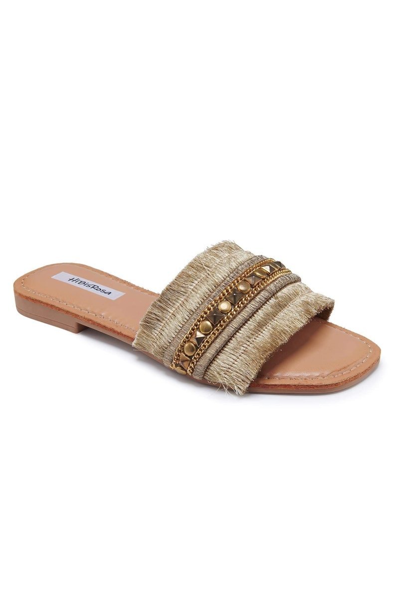 shoes-Belinda Metal Decored Flat Sandals-SSH00603282558-Gold-37 - Sunfere