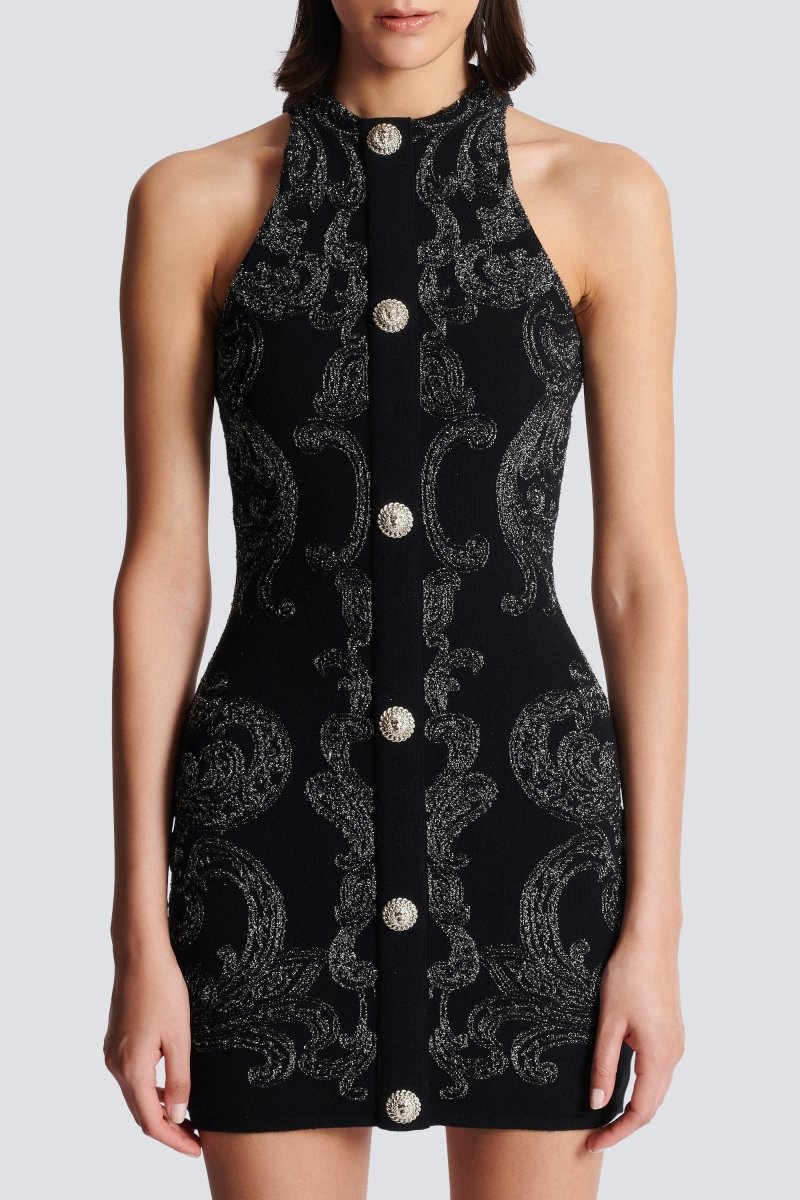 Belinda Paisley Printed Knit Mini Dress-Sunfere