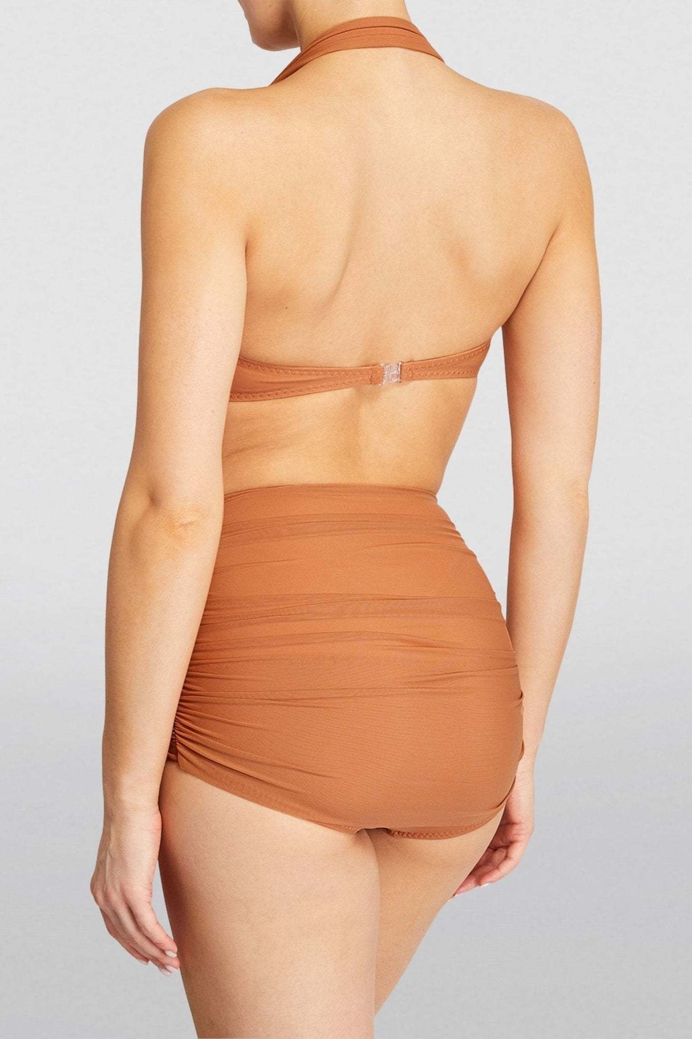Brina Ruched Halterneck Three-piece Swim Set-Sunfere