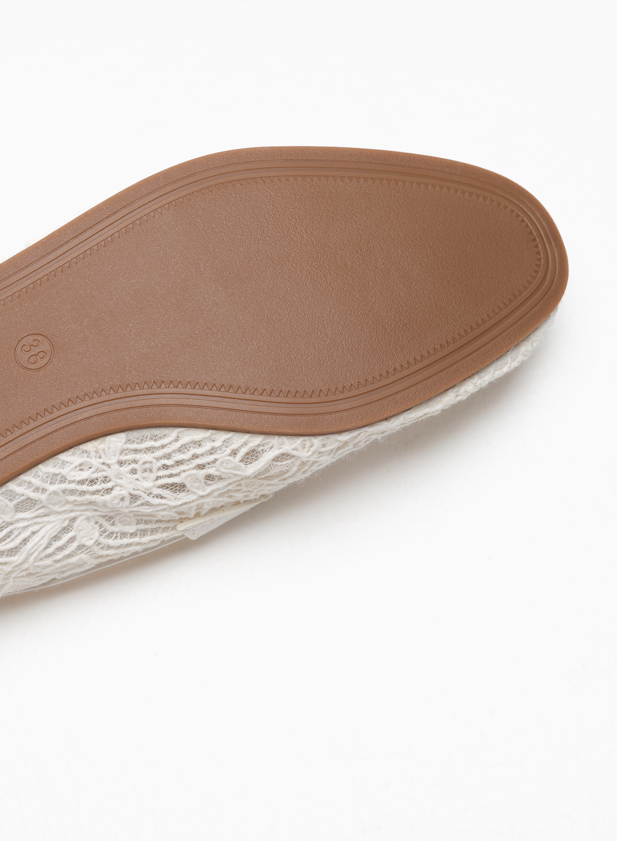 My Favorite Day White Lace Metal Decor Loafers