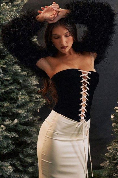 Celeste Lace-up Corset Set-Sunfere