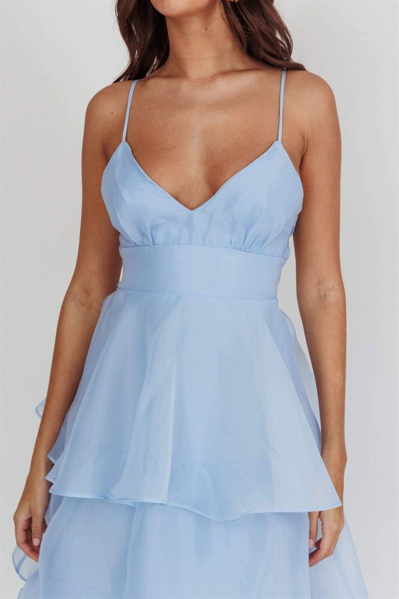 dresses - Christine Tiered Ruffle Midi Dress - SD00606072895 - Blue - S - Sunfere