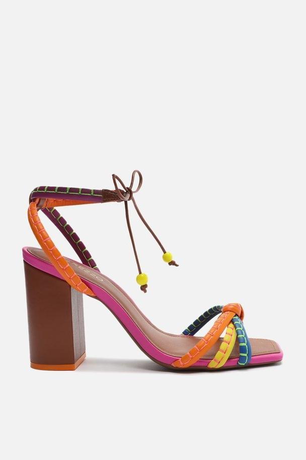 Ciara Block Heel Knot Strap Sandals-Sunfere