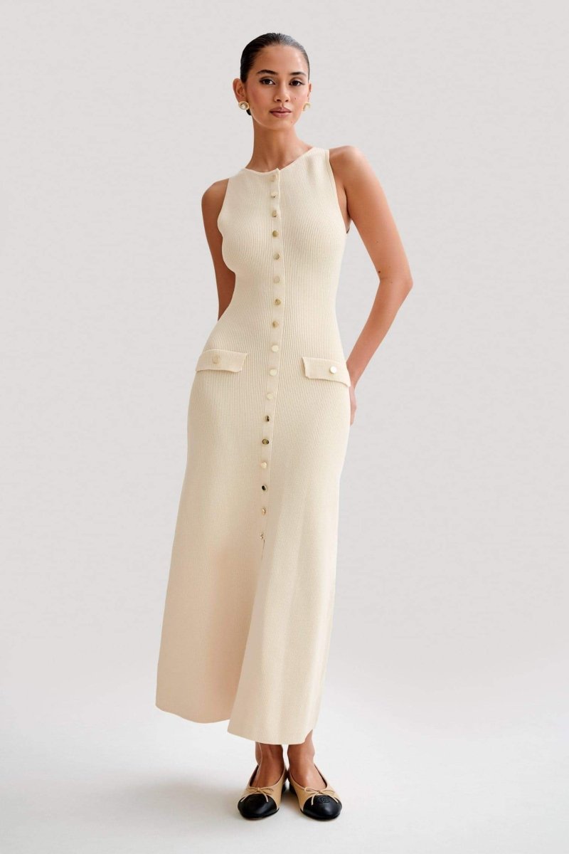 Claire Knit Sleeveless Maxi Dress-Sunfere