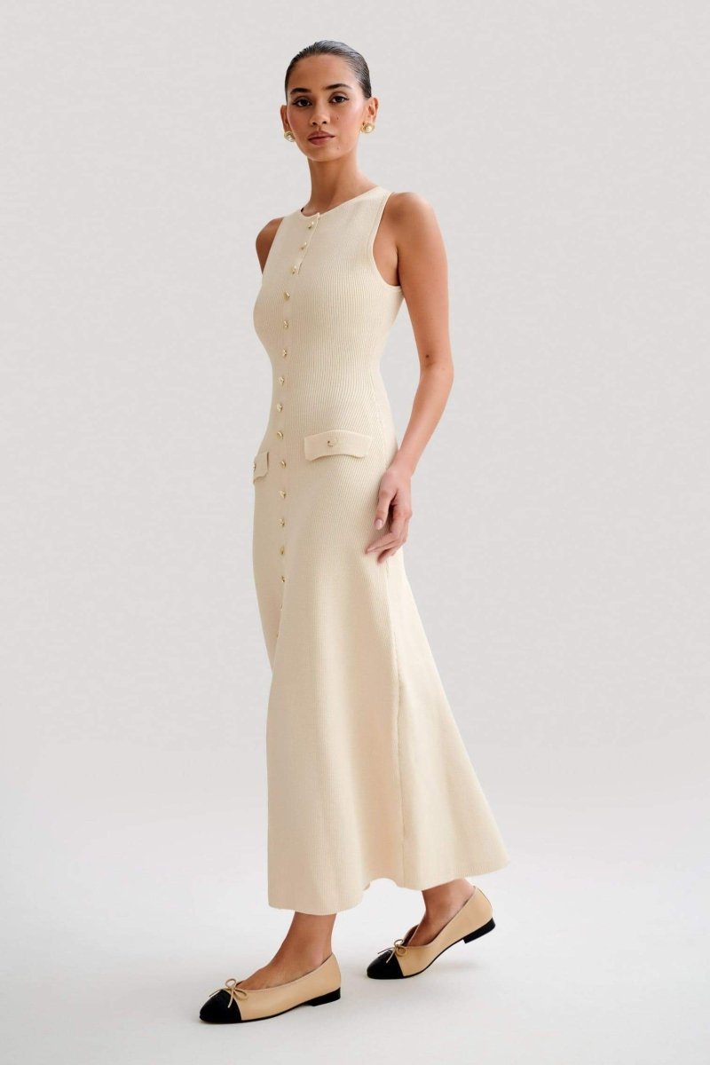 Claire Knit Sleeveless Maxi Dress-Sunfere