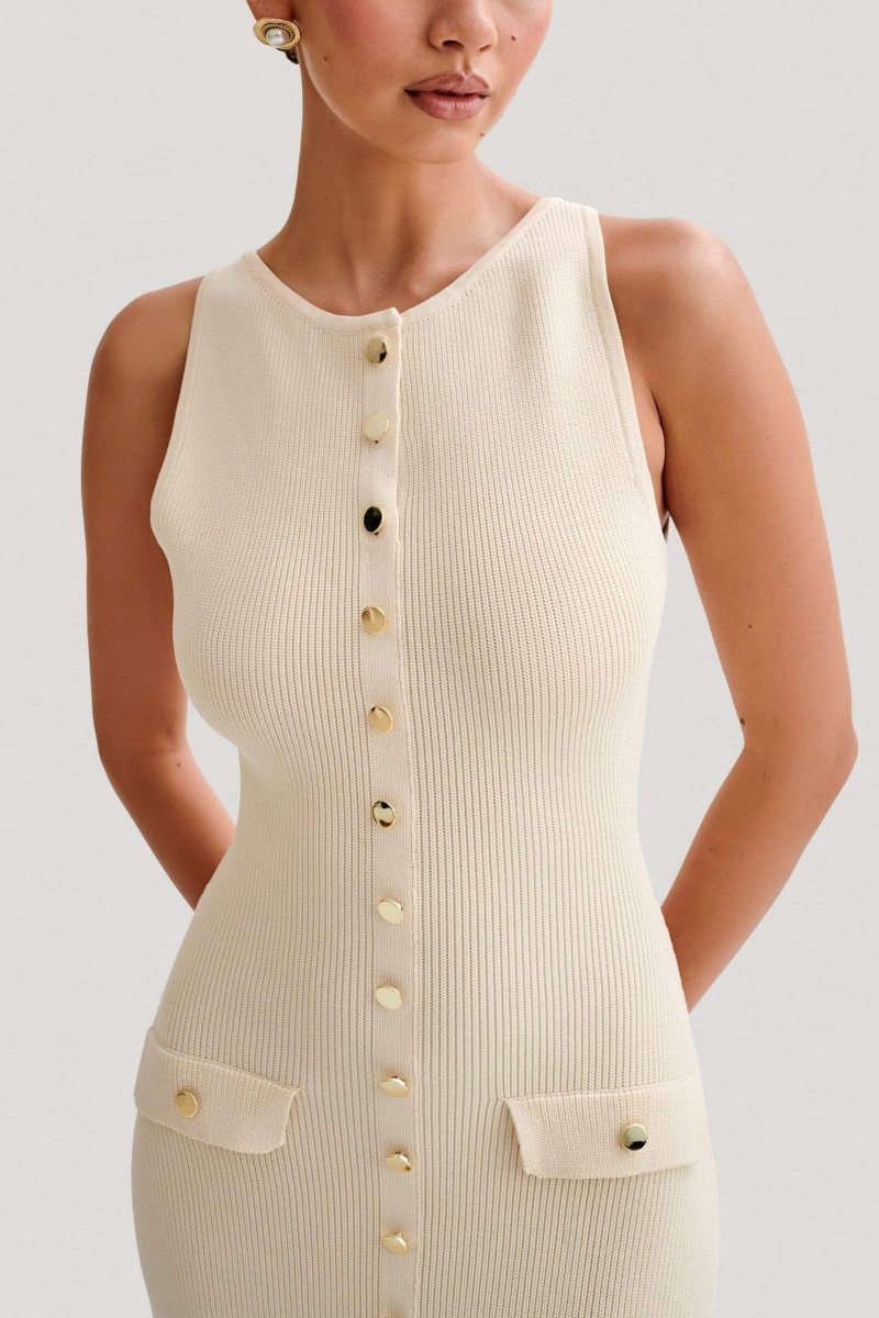 Claire Knit Sleeveless Maxi Dress-Sunfere