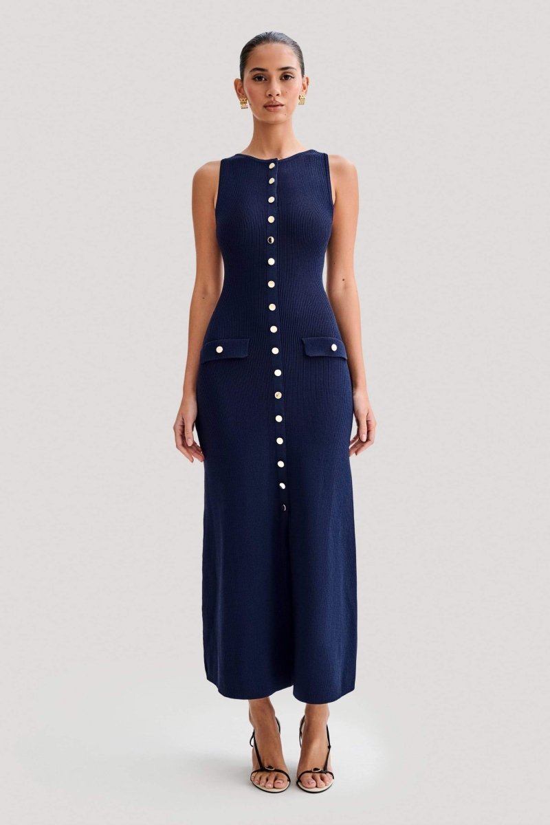 Claire Knit Sleeveless Maxi Dress-Sunfere