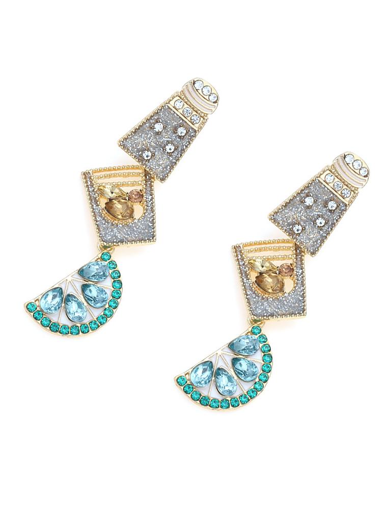 Cocktail Diamante Drop Earrings