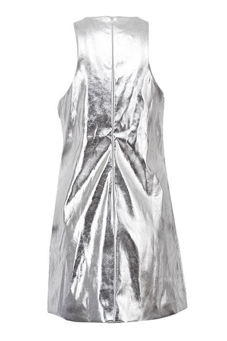 Coral Metallic Mini Shift Dress-Sunfere