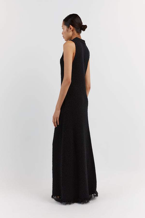 Cornelia Tassel Knit Maxi Tank Dress-Sunfere