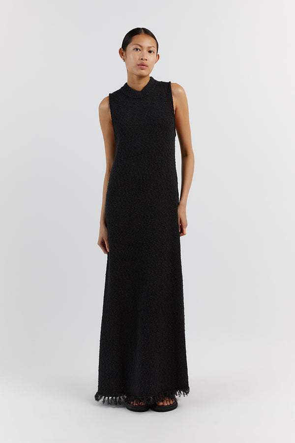 Cornelia Tassel Knit Maxi Tank Dress-Sunfere