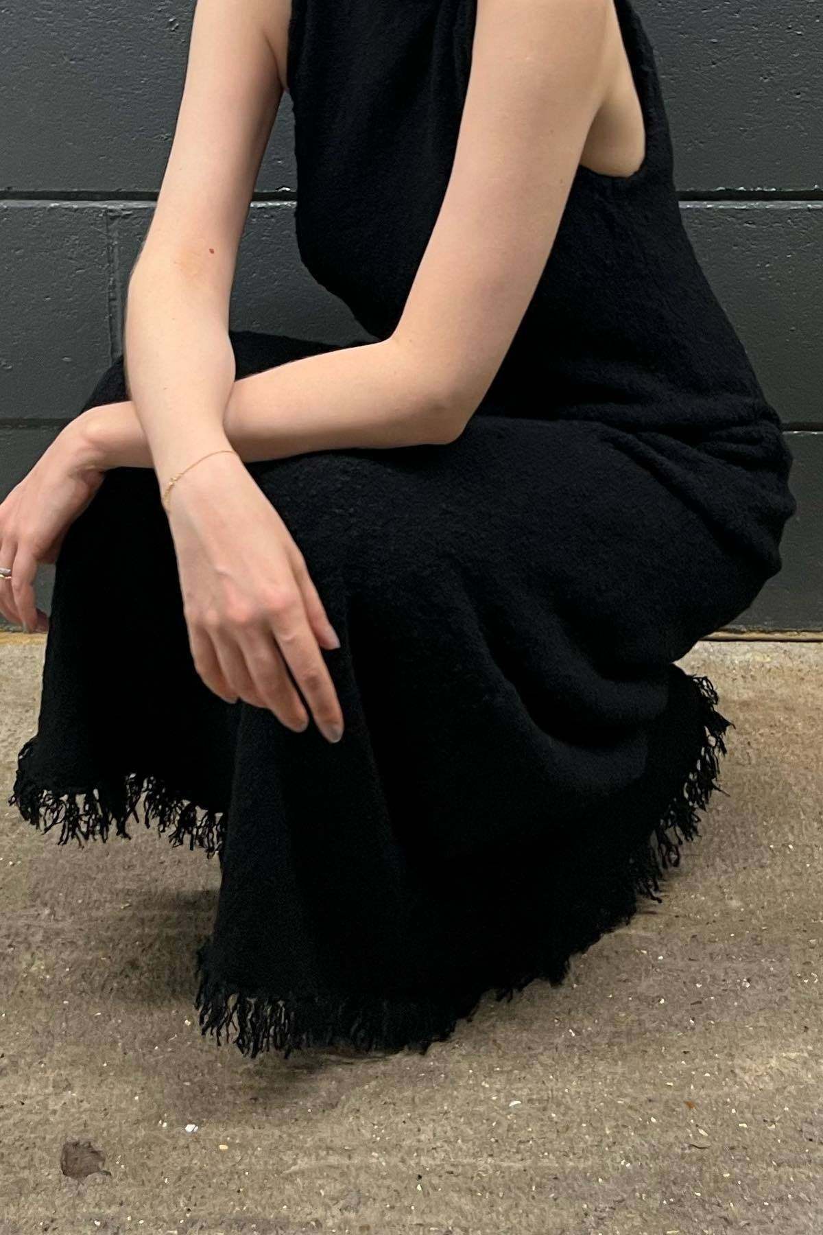 Cornelia Tassel Knit Maxi Tank Dress-Sunfere