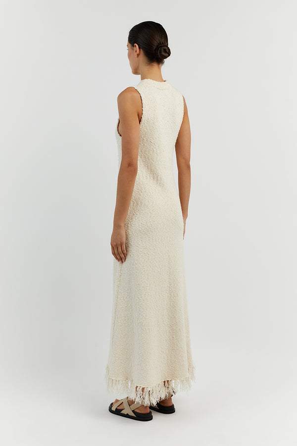 Cornelia Tassel Knit Maxi Tank Dress-Sunfere
