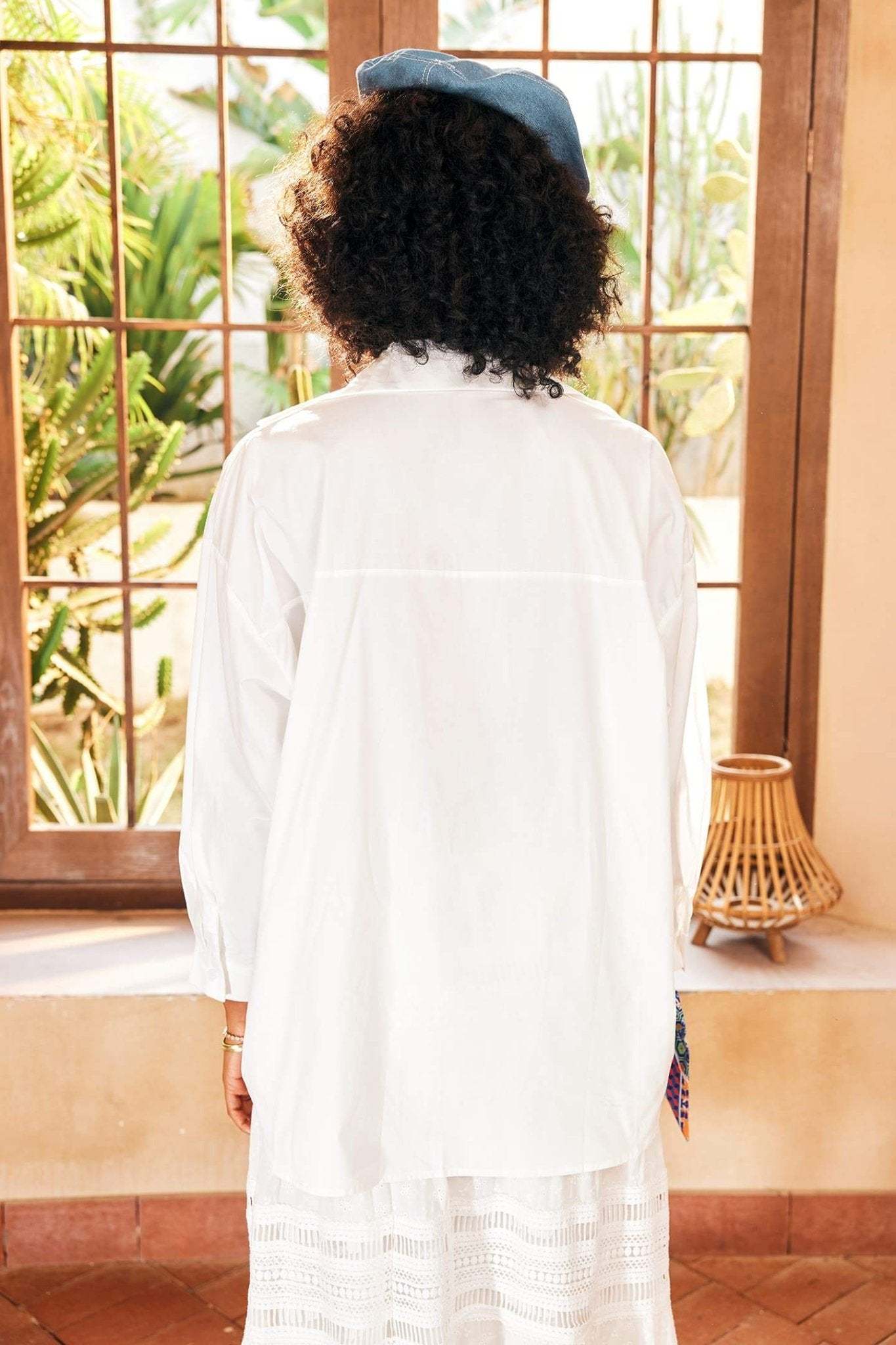 Courtney Embroidered Sequins Shirt-Sunfere