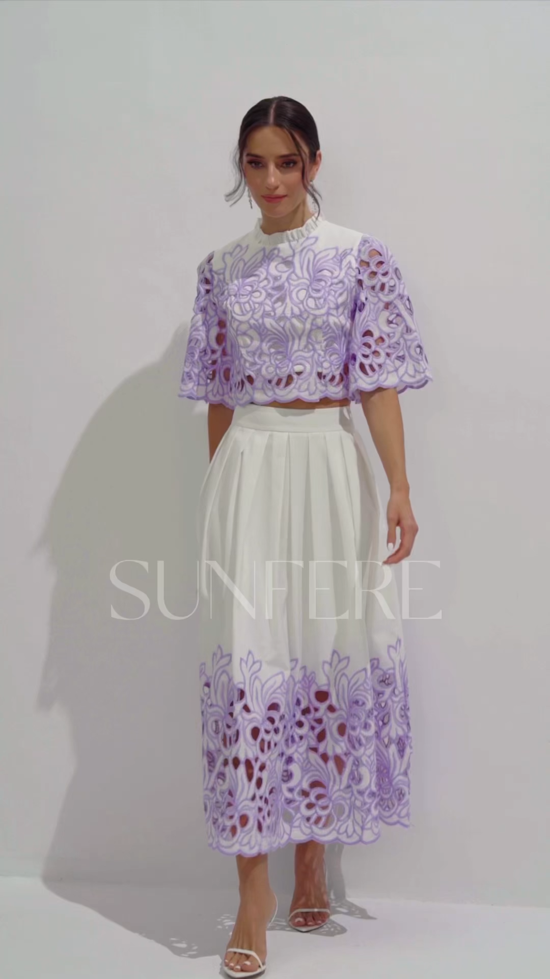 Kelly Floral Embroidered Two-Piece Set