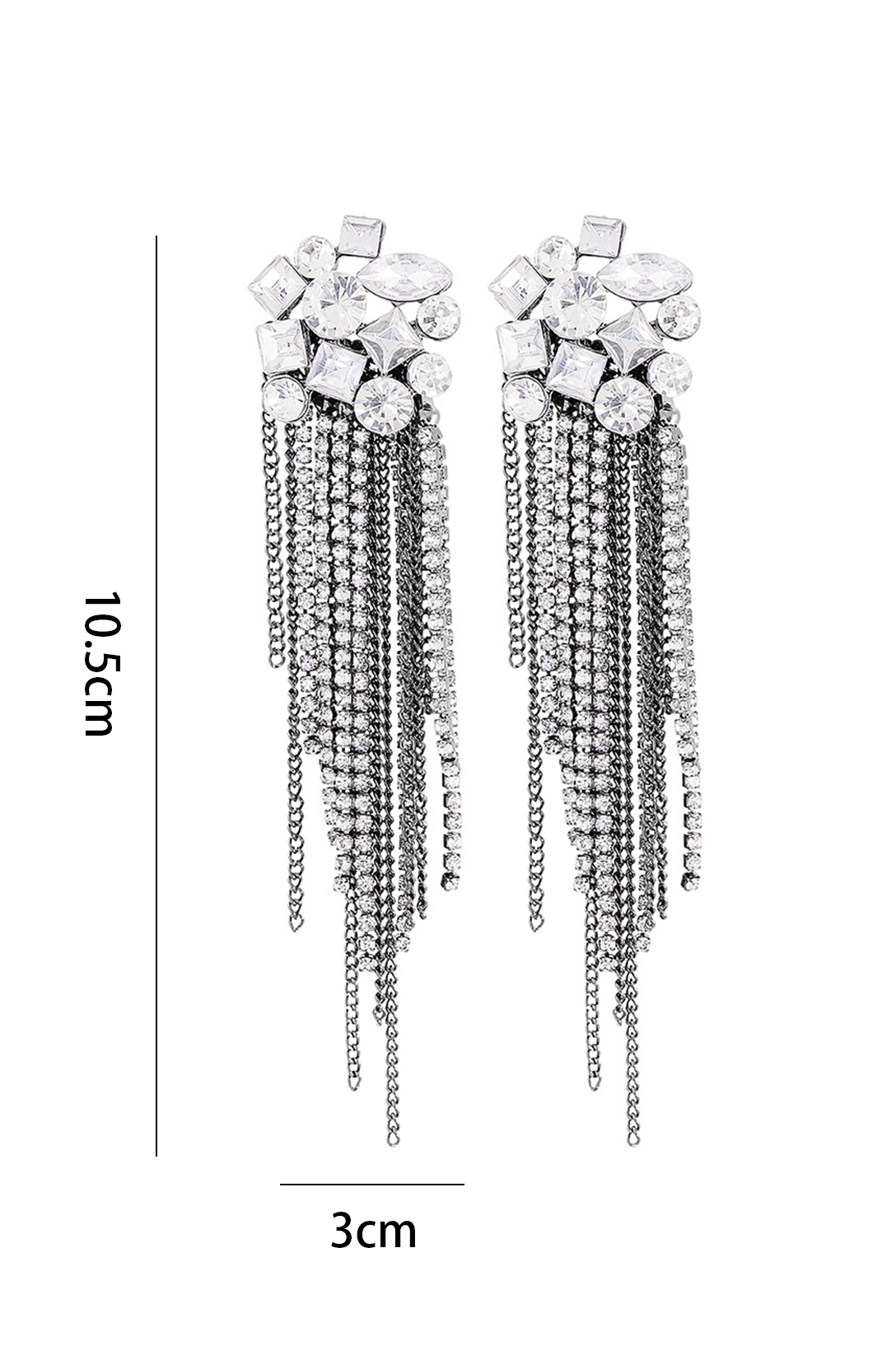 Multi-Shaped Gemstone Drop Earrings