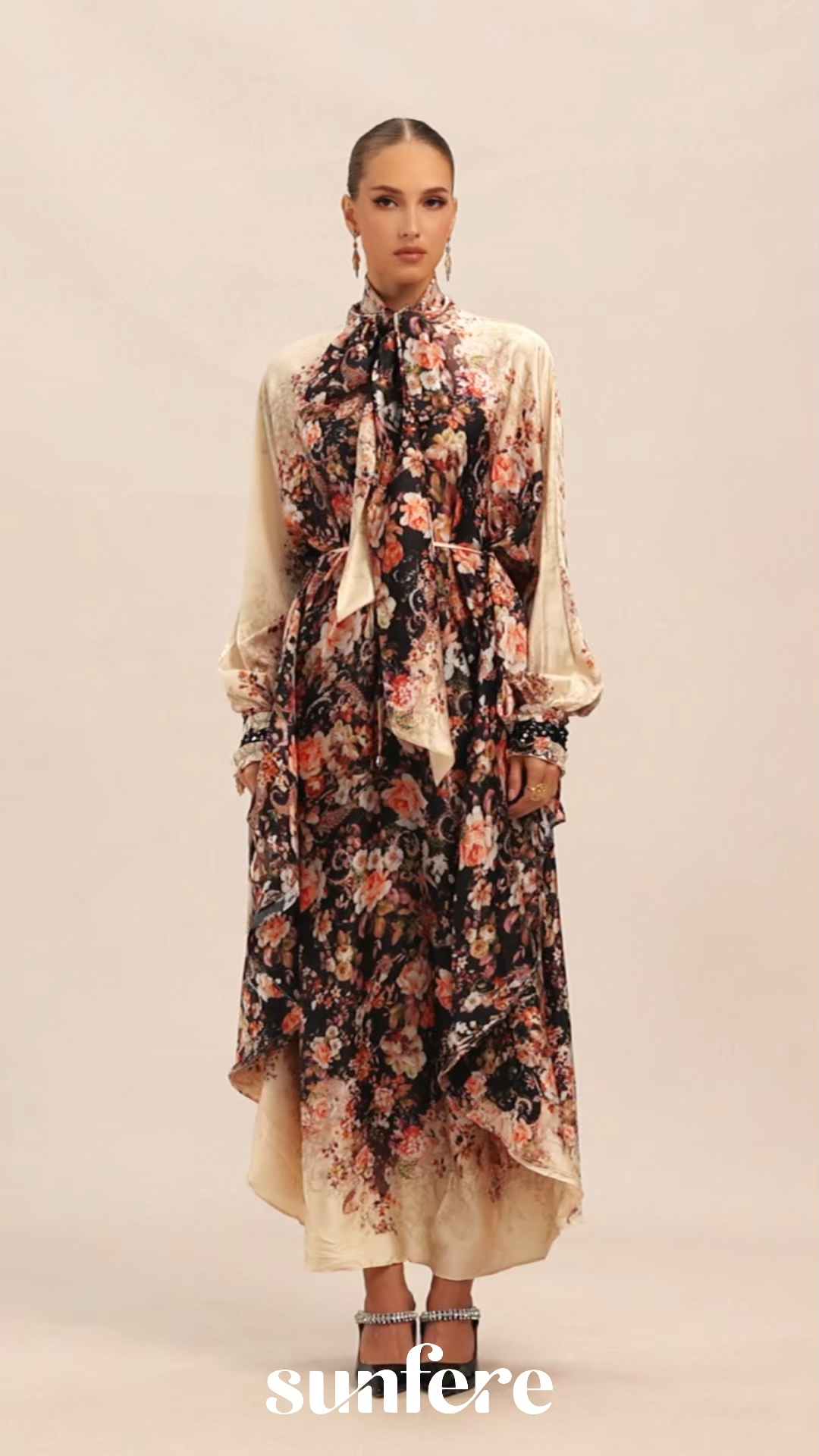 Blossoming Energy Black Floral Print Maxi Dress