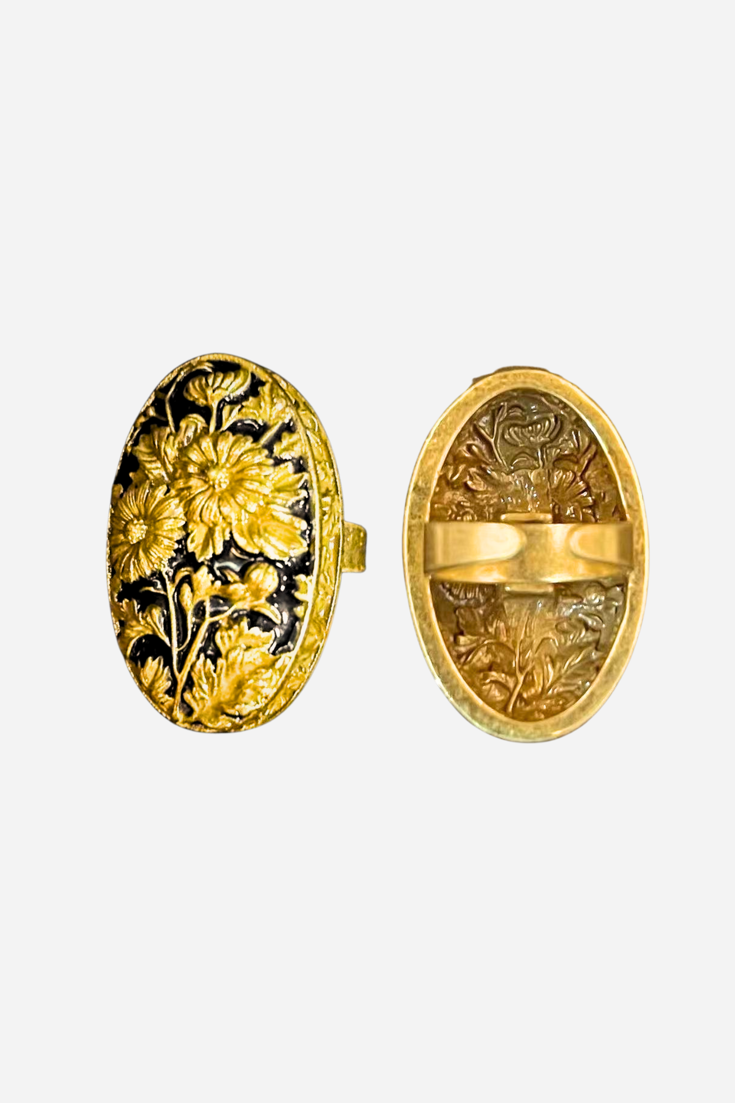 Eileen Flower Enamel Earrings & Ring Set-Sunfere