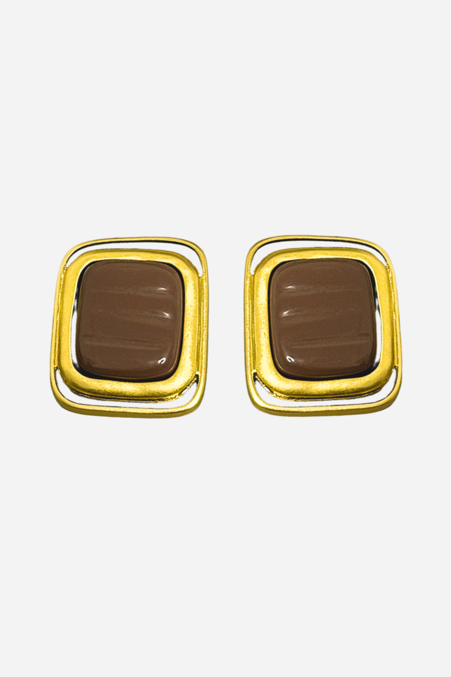 Eve Square Gold Earrings