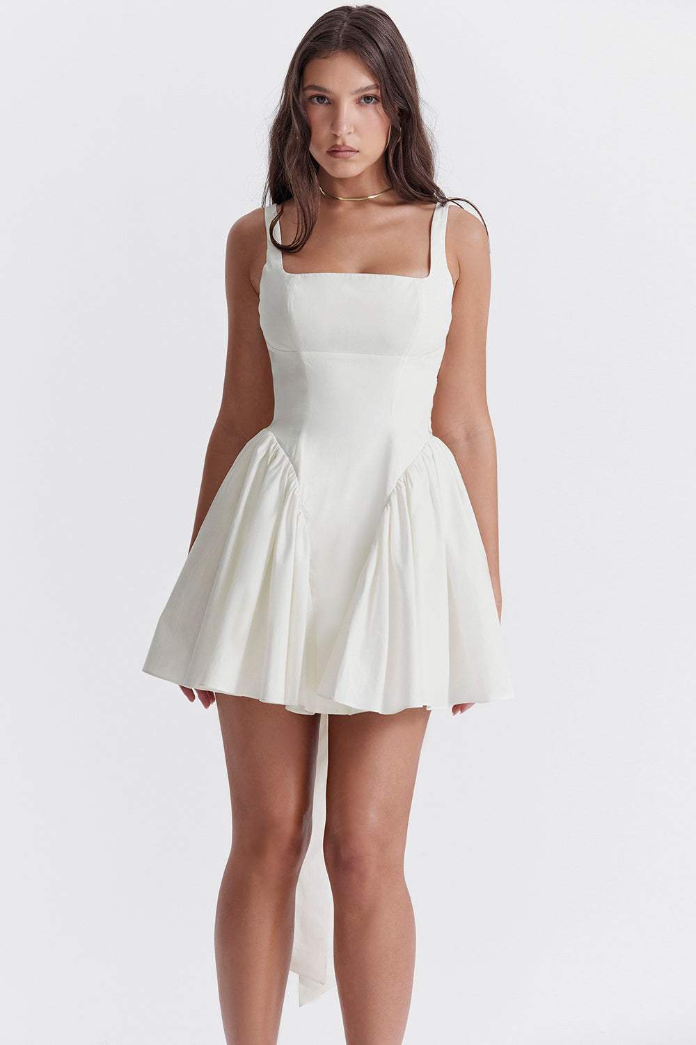 Debby Bow-tie Backless Mini Dress-Sunfere