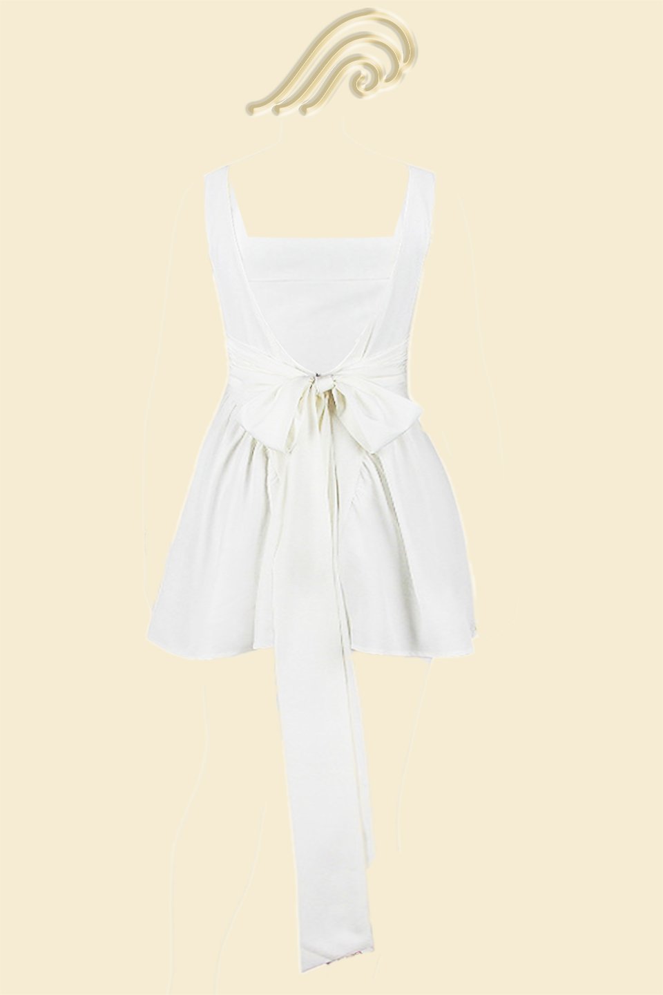 Debby Bow-tie Backless Mini Dress