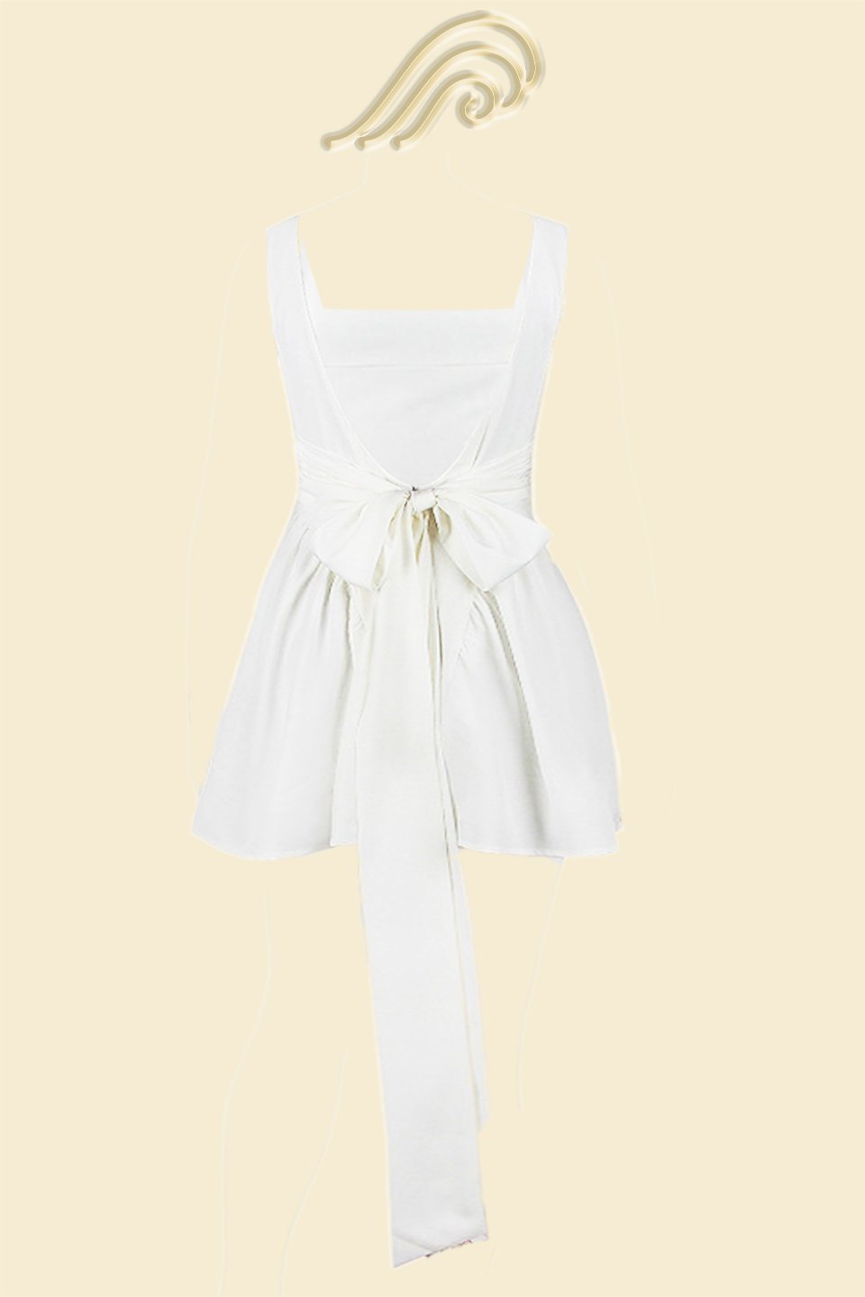 Debby Bow-tie Backless Mini Dress-Sunfere