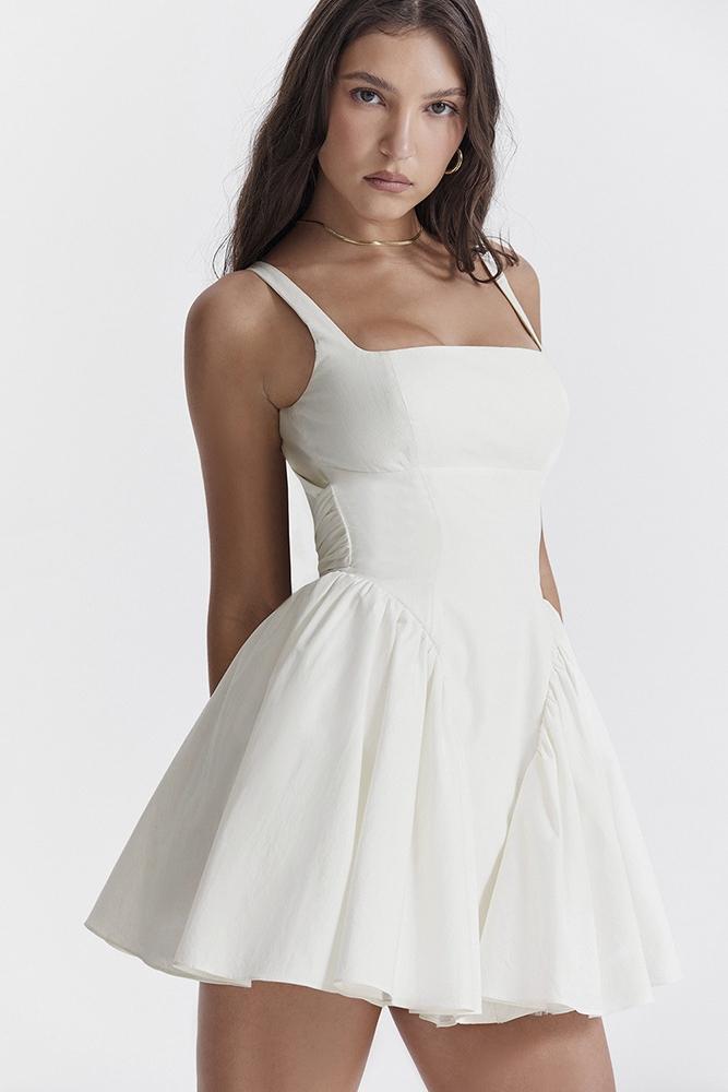 Debby Bow-tie Backless Mini Dress-Sunfere