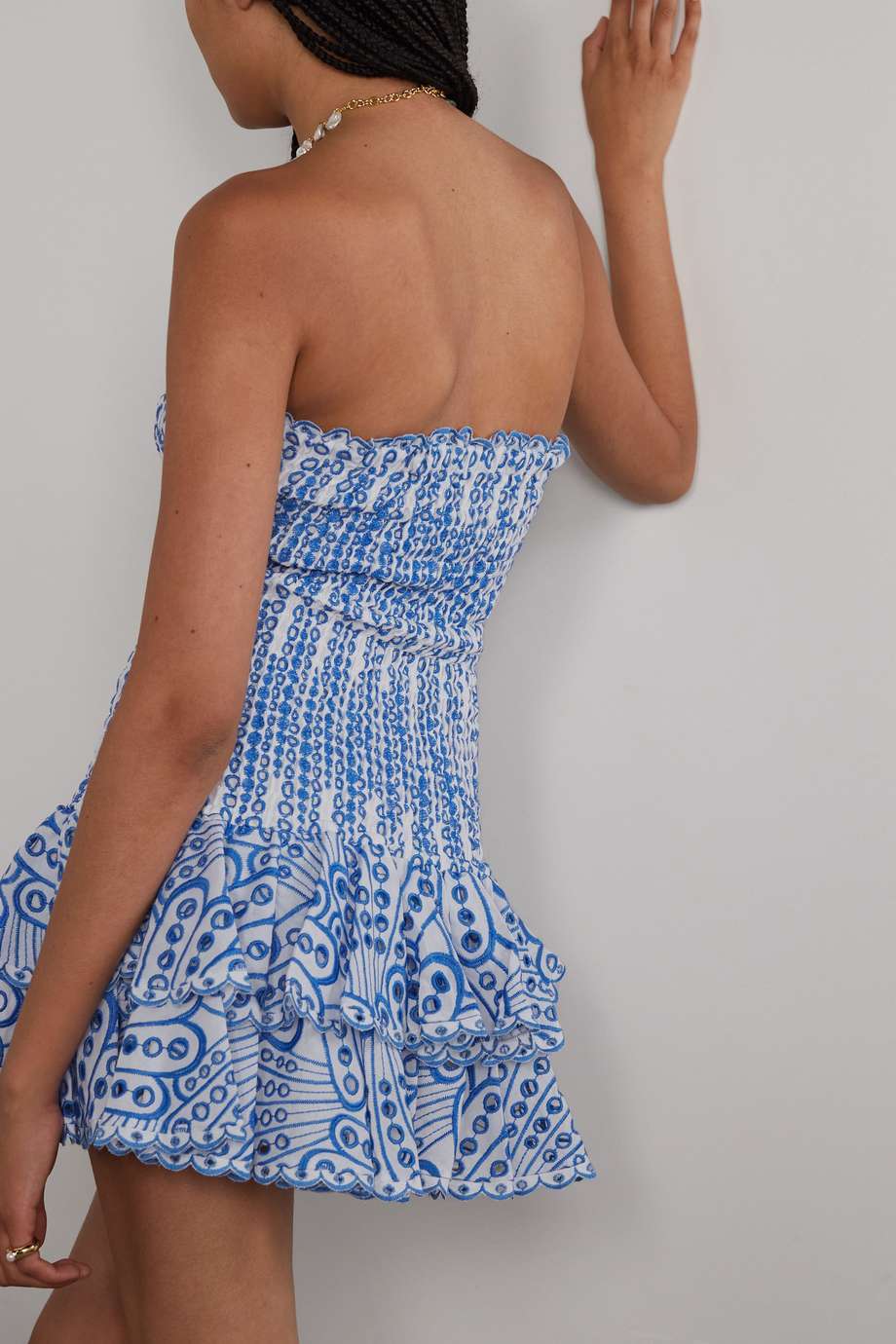 Dolly Embroidered Lace Strapless Mini Bodycon Dress-Sunfere