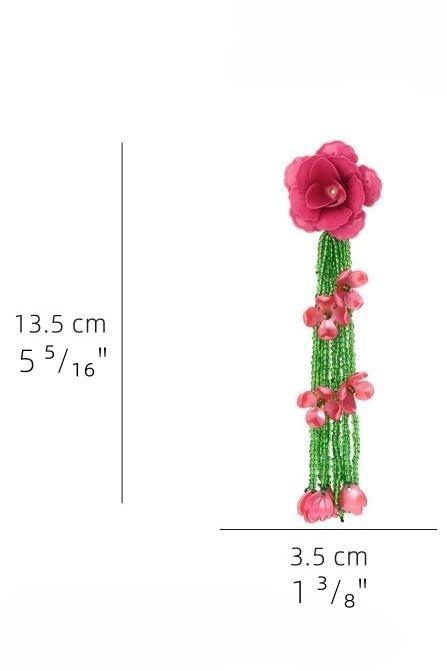 Donna Flower Tassel Earrings-Sunfere