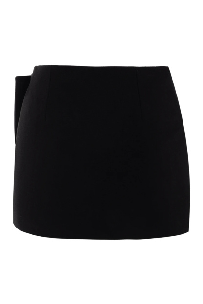 Edwina Crystal Buckle Split Mini Skirt-Sunfere