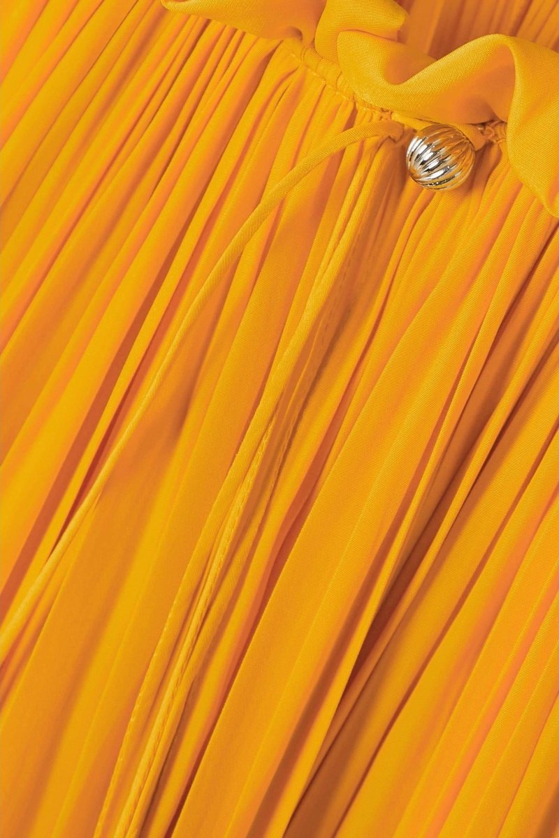 dresses-Eartha Cape-effect Ruffle Mini Dress-SD00605212823-Yellow-S - Sunfere