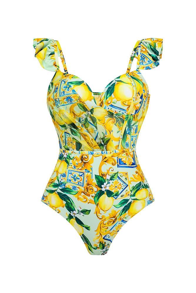 Eden Printed Ruffle Two-pieces Swim Set-Sunfere
