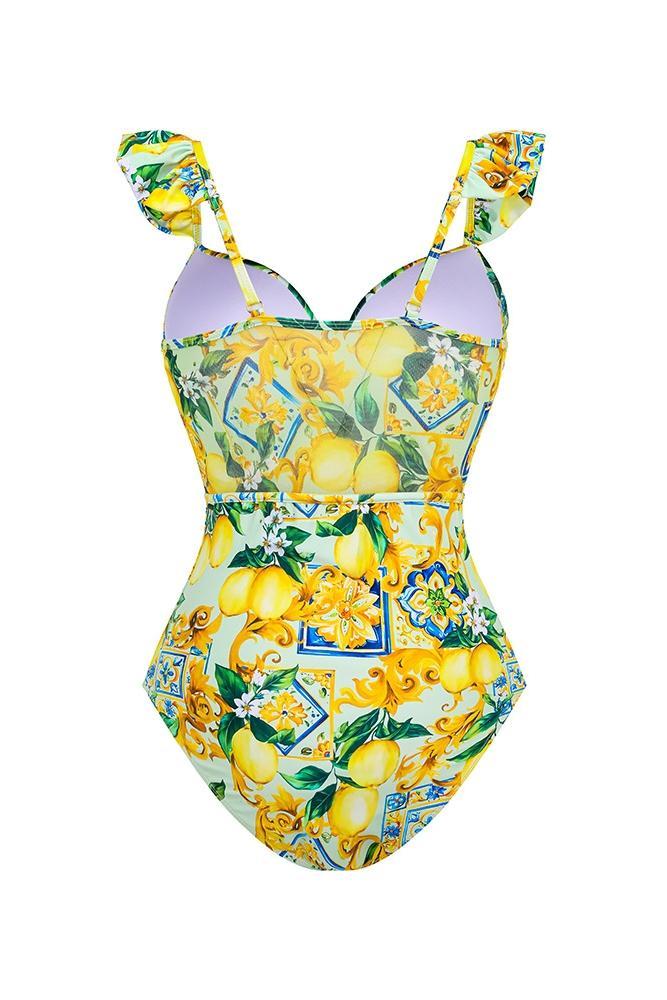 Eden Printed Ruffle Two-pieces Swim Set-Sunfere