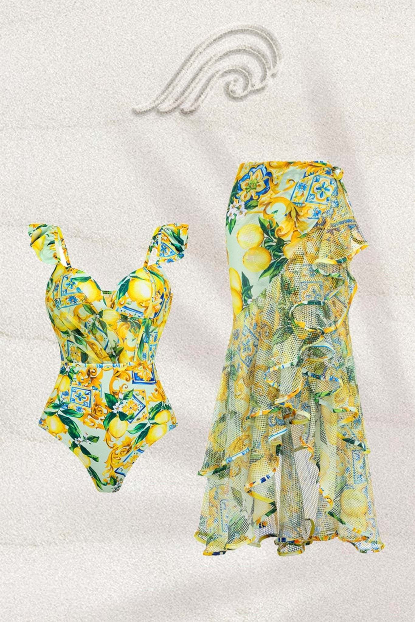 Eden Printed Ruffle Two-pieces Swim Set-Sunfere