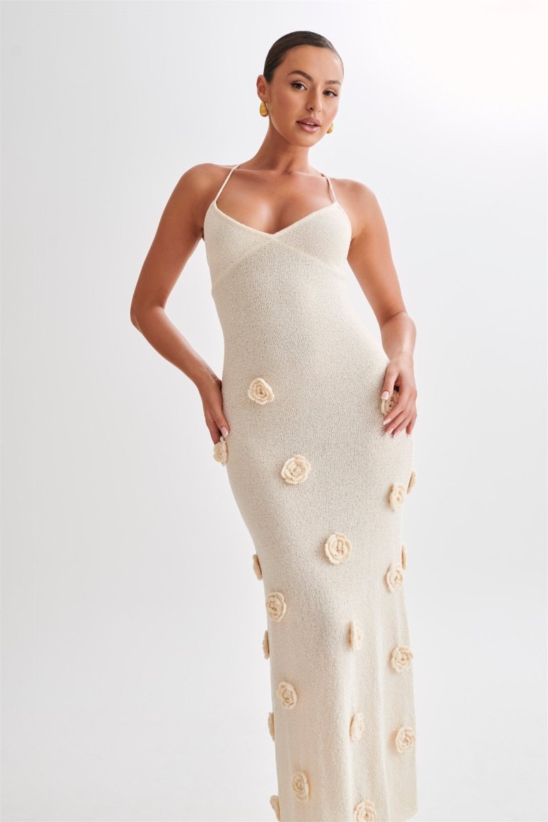 acka all sheer flower dress（beige） Acka.（エーシーケーエー）puffy sheer flower dress（ベージュ