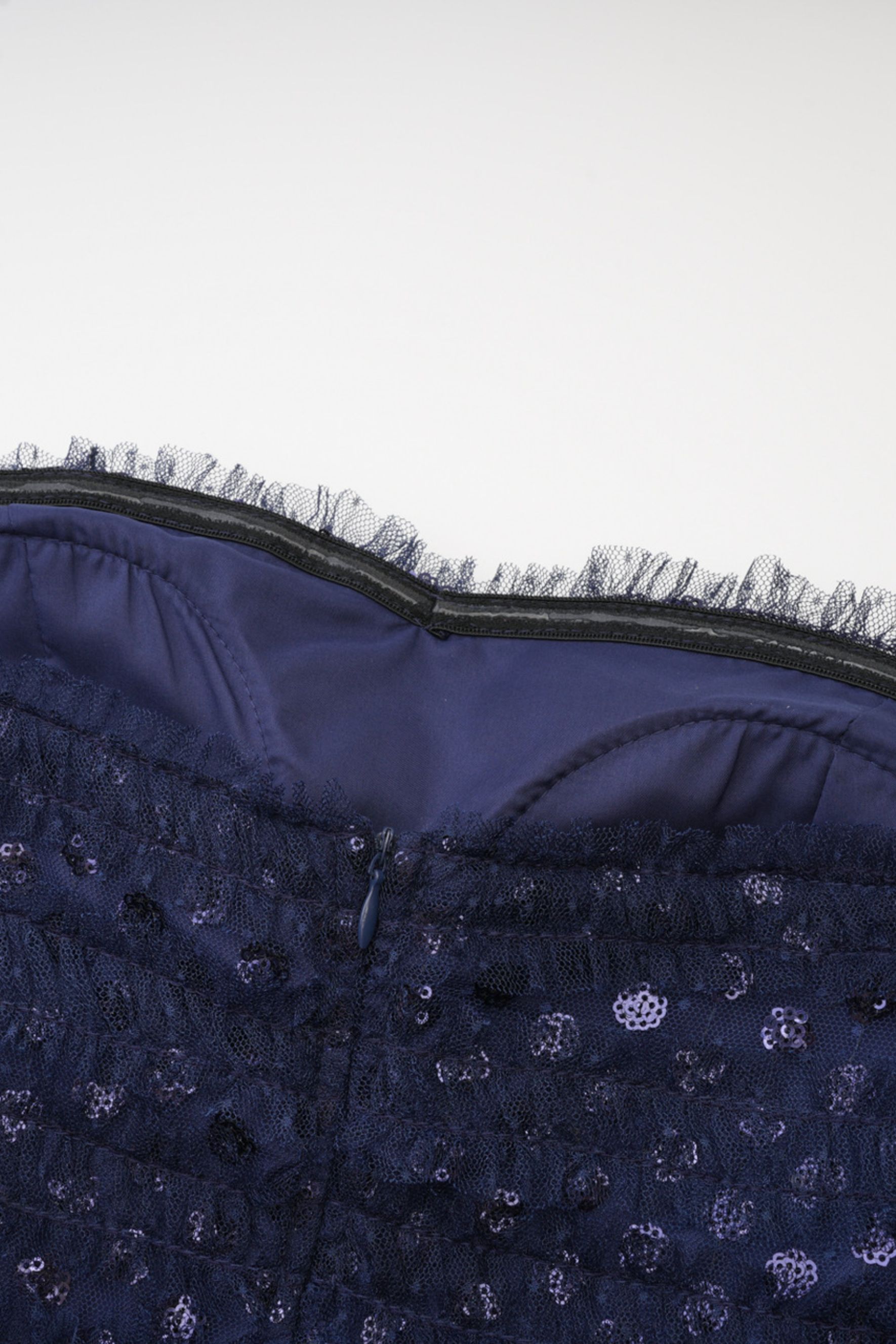 Enchanting Midnight Dark Blue Sequin Embellished Maxi Dress & Cape Set