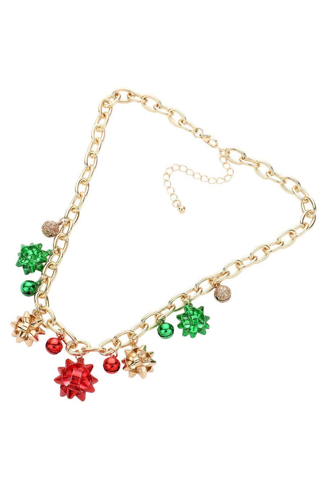 '-Eileen Christmas Jingle Bell Alloy Flower Necklace-SA00611091865-Multi - Sunfere