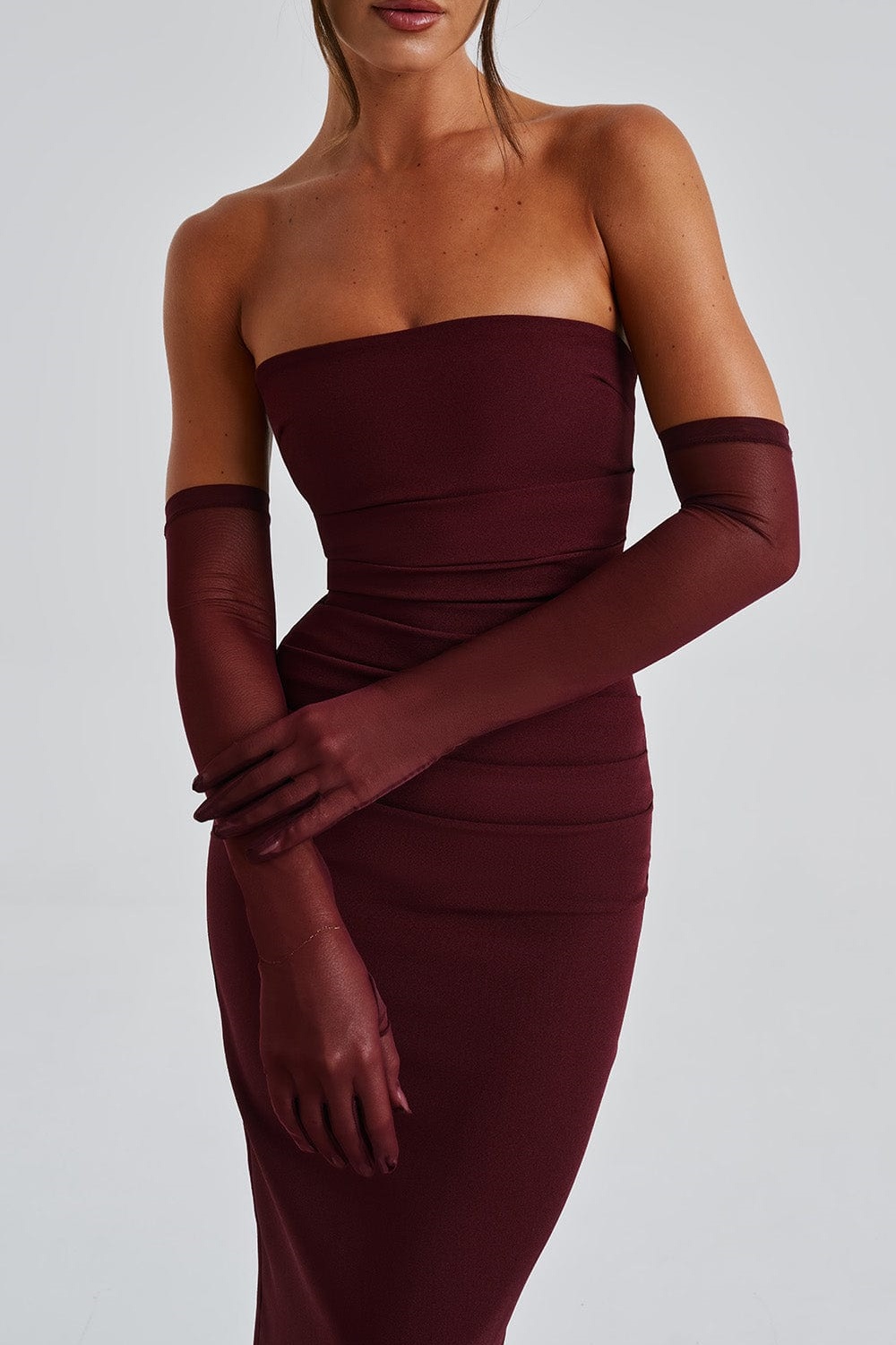 Martina Strapless Maxi Split Dress
