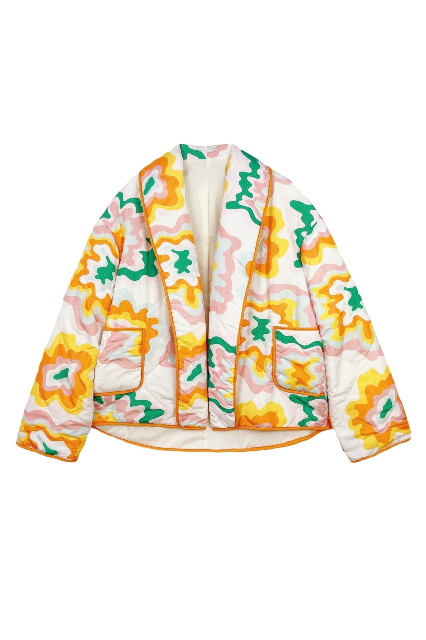 outerwear-Elma Printed Quilted Puffer Jacket-SO00611231944-Multi-S - Sunfere