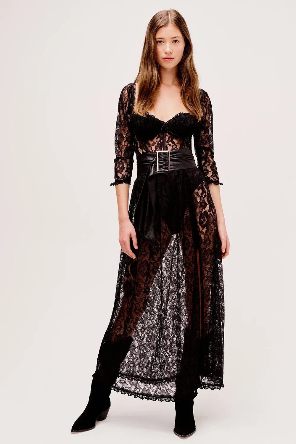 dresses-Esther Sweetheart Lace Maxi Dress-SD00211091856-Black-S - Sunfere