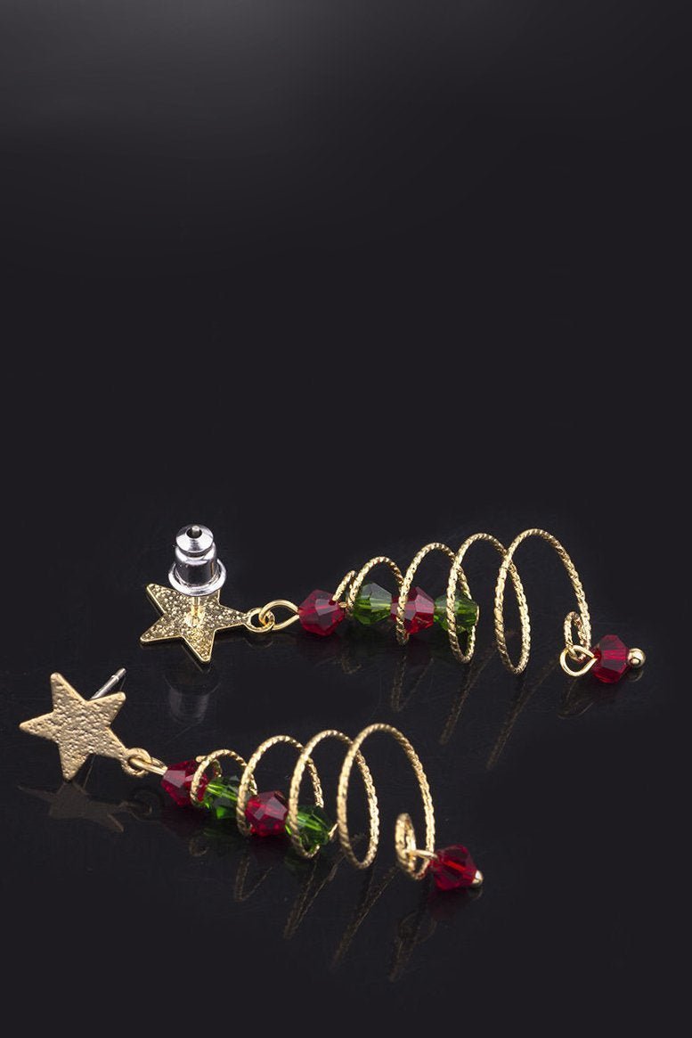 Eudora Christmas Tree Drop Earrings-Sunfere