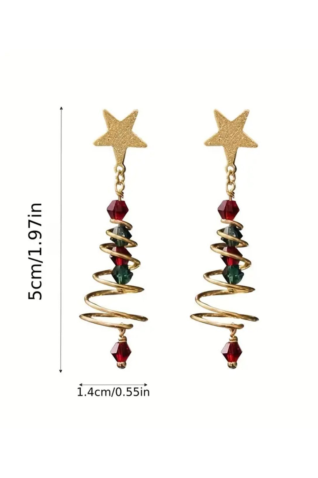 Eudora Christmas Tree Drop Earrings-Sunfere