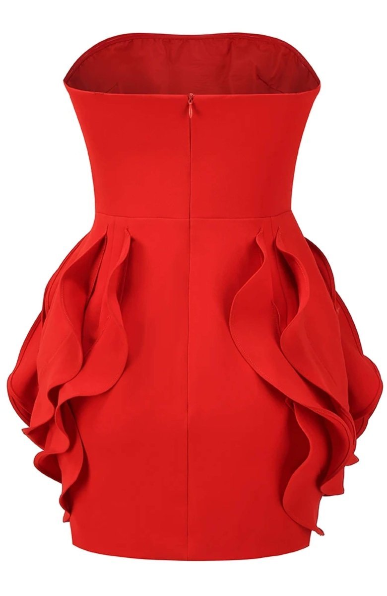 Eudora Flower Strapless Mini Dress-Sunfere